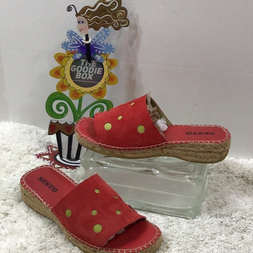 Sesto Meucci suede slide espadrilles